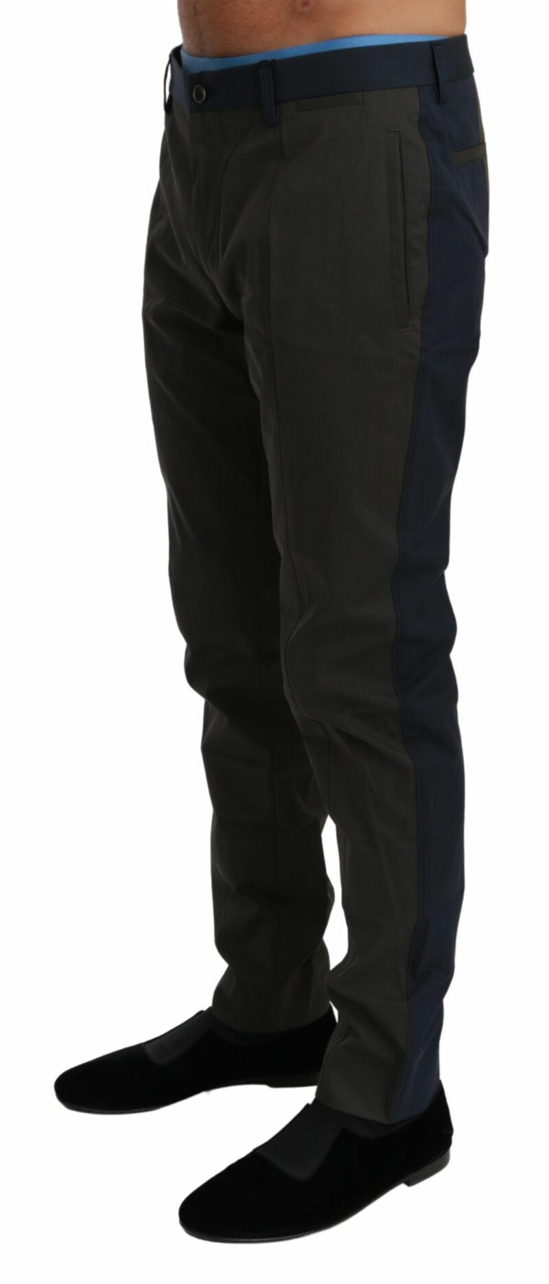 Dolce & Gabbana Elegant Slim Fit Striped Casual Pants - Image 2