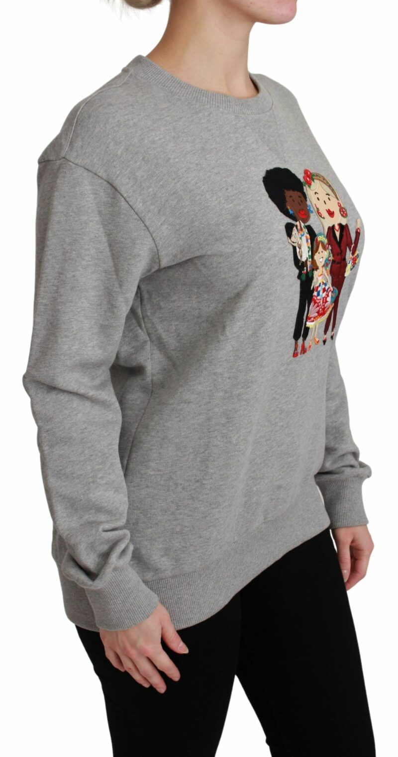 Dolce & Gabbana Elegant Multicolor Embroidered Crew-neck Sweater - Image 2