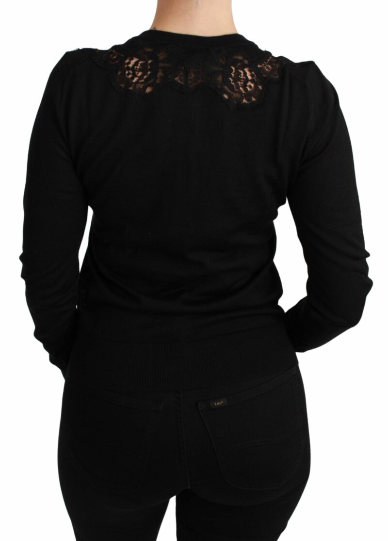 Dolce & Gabbana Elegant Cashmere Silk Blend Lace Cardigan - Image 4