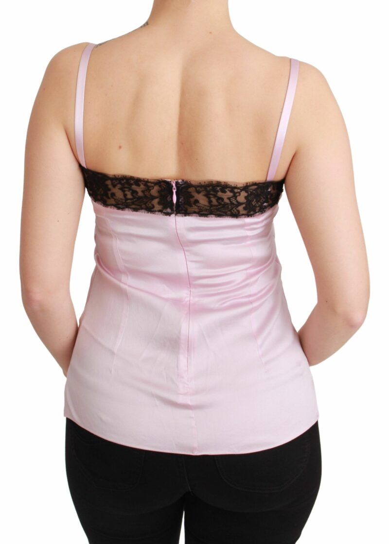 Dolce & Gabbana Elegant Silk Lace Detail Tank Top - Image 5
