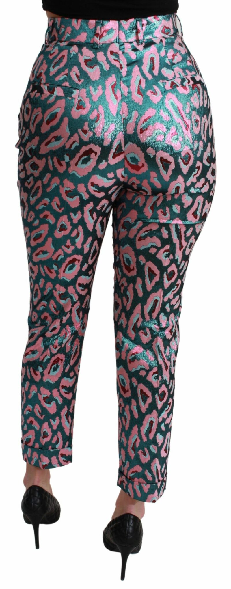 Dolce & Gabbana Elegant High Waist Cropped Silk Blend Pants - Image 4