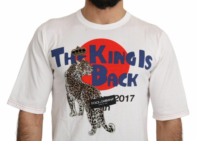 Dolce & Gabbana Sleek Leopard Print Slim Fit Tee - Image 4