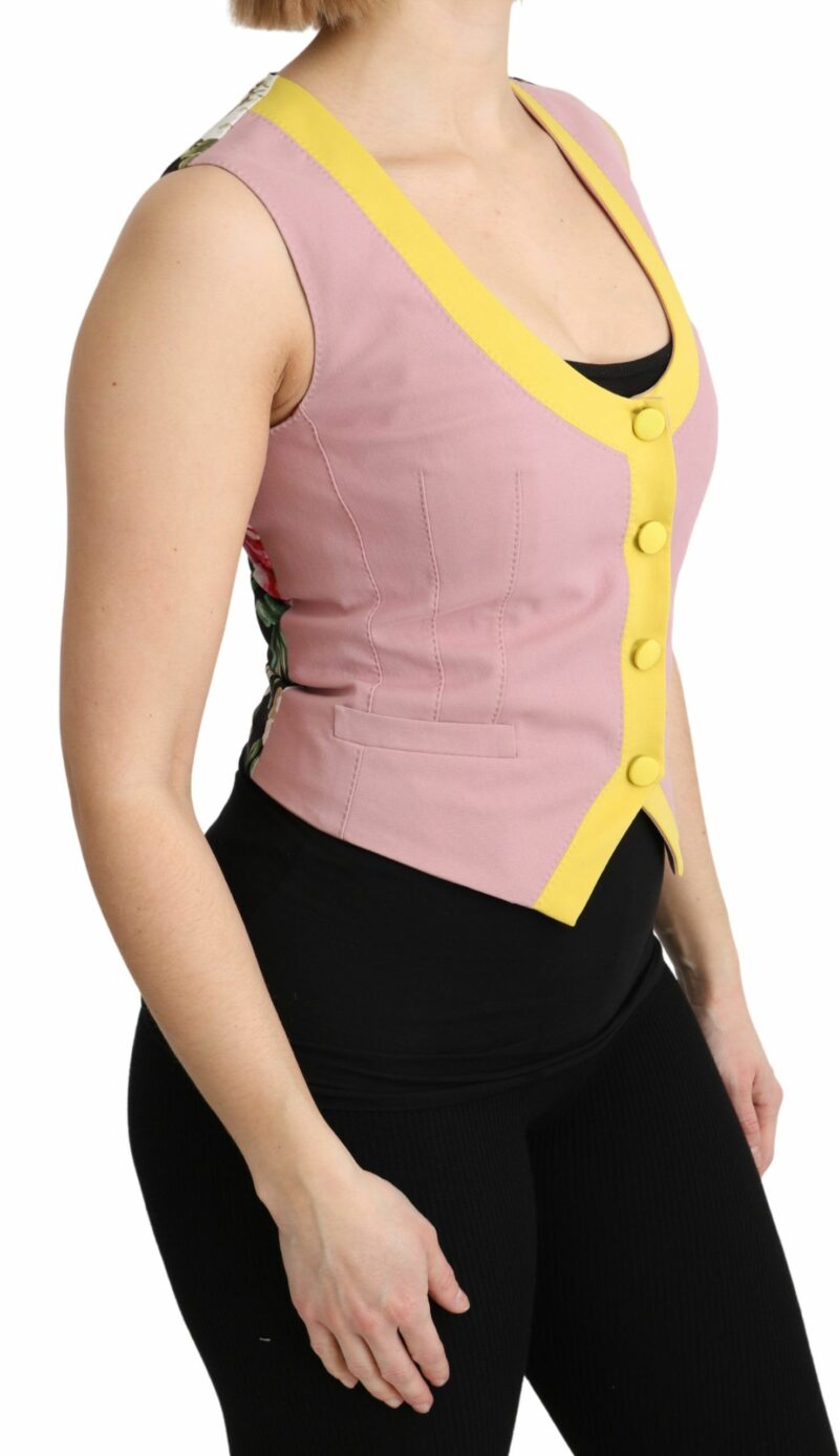 Dolce & Gabbana Chic Sleeveless Vest in Pink Hues - Image 2