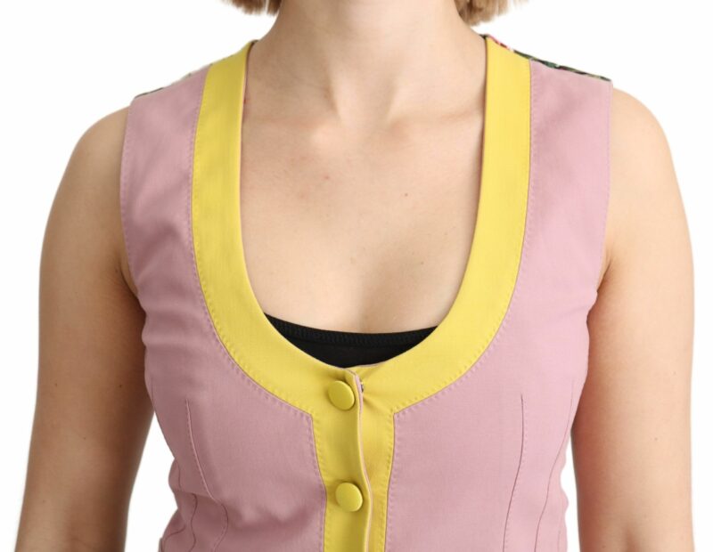 Dolce & Gabbana Chic Sleeveless Vest in Pink Hues - Image 5