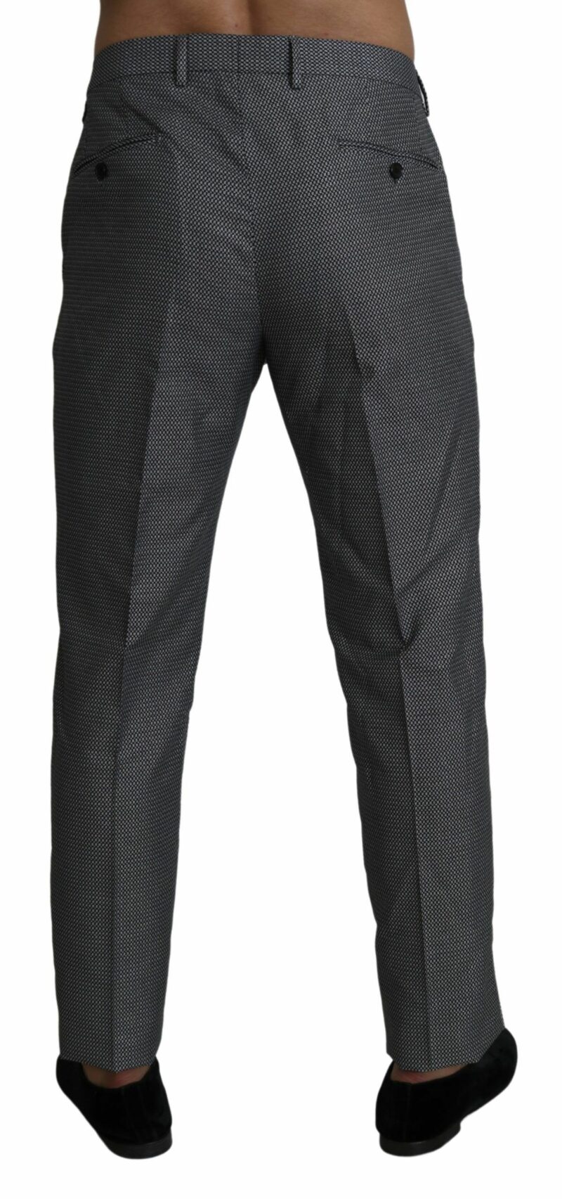Dolce & Gabbana Elegant Gray Slim Fit Dress Trousers - Image 2
