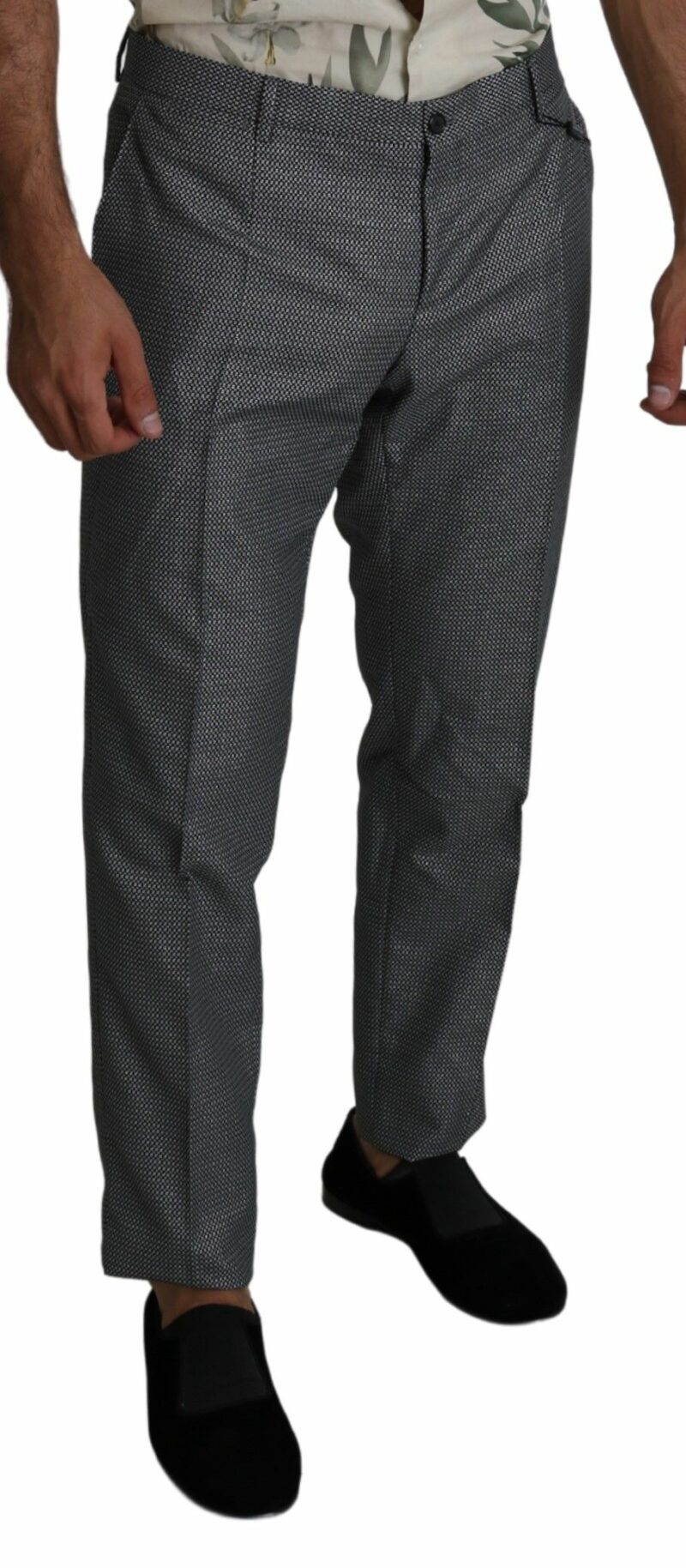 Dolce & Gabbana Elegant Gray Slim Fit Dress Trousers - Image 3