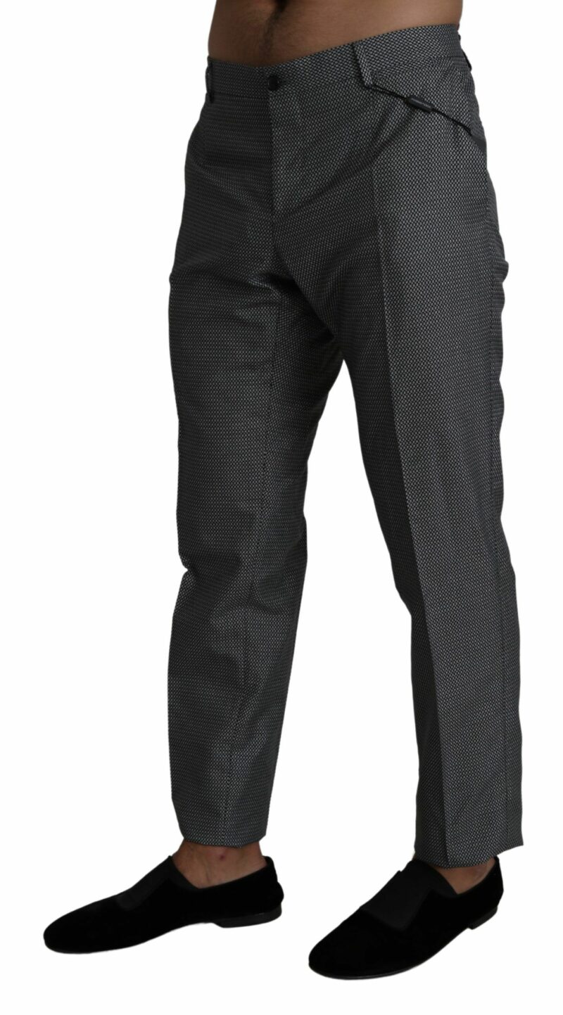 Dolce & Gabbana Elegant Gray Slim Fit Dress Trousers - Image 4