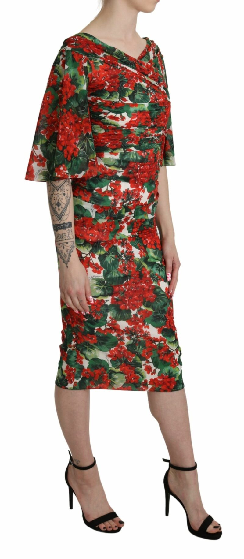 Dolce & Gabbana Enchanting Floral Midi Sheath Dress - Image 3