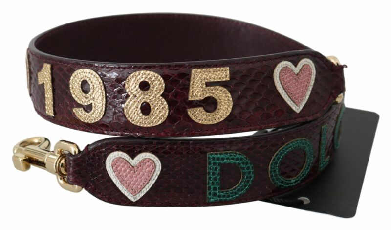 Dolce & Gabbana Exquisite Bordeaux Shoulder Strap Accessory - Image 2