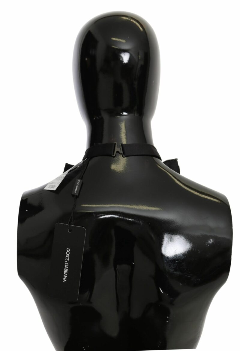 Dolce & Gabbana Elegant Silver Silk Bowtie - Image 3