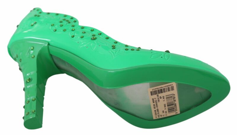 Dolce & Gabbana Enchanting Crystal Cinderella Pumps in Lush Green - Image 7