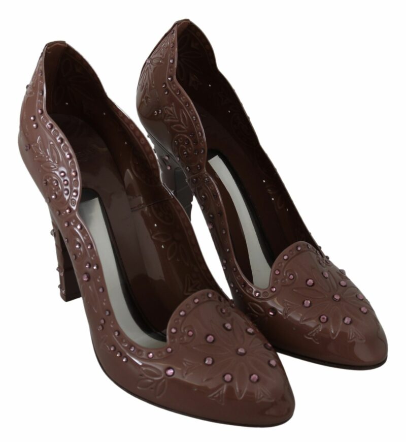 Dolce & Gabbana Elegant Crystal-Embellished Cinderella Pumps - Image 5
