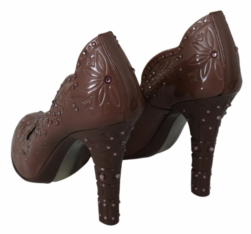Dolce & Gabbana Elegant Crystal-Embellished Cinderella Pumps - Image 6