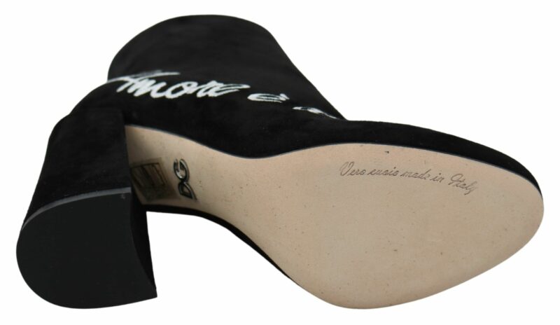 Dolce & Gabbana Embroidered Ankle Boots in Lambskin Suede - Image 2