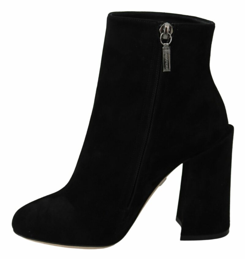 Dolce & Gabbana Embroidered Ankle Boots in Lambskin Suede - Image 7