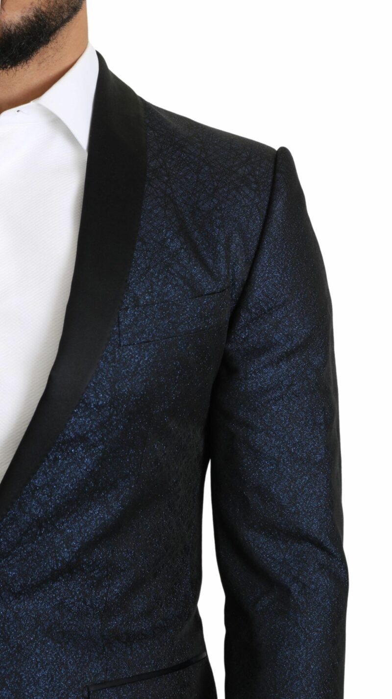 Dolce & Gabbana Elegant Martini Blue Slim Fit Blazer - Image 3