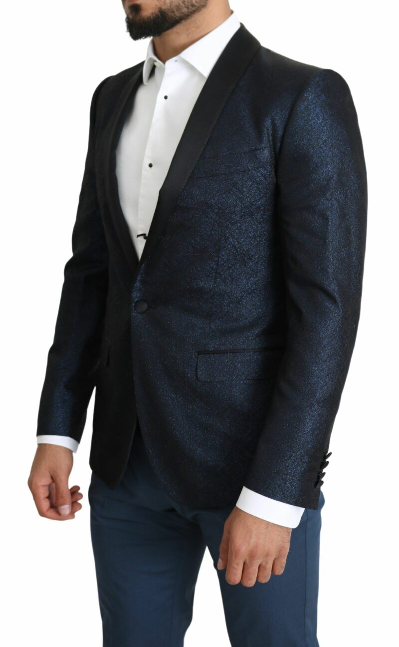 Dolce & Gabbana Elegant Martini Blue Slim Fit Blazer - Image 6