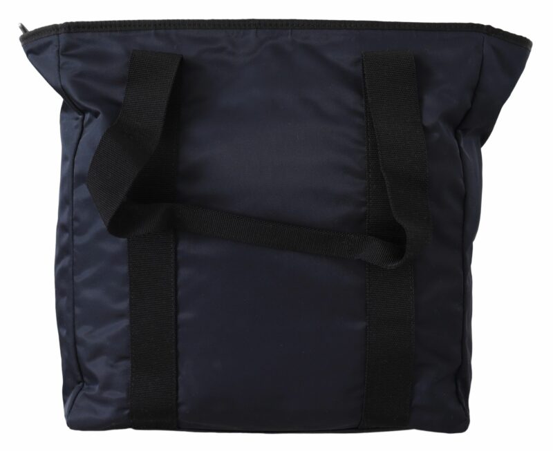 Versace Elegant Blue Nylon Tote Bag - Image 2