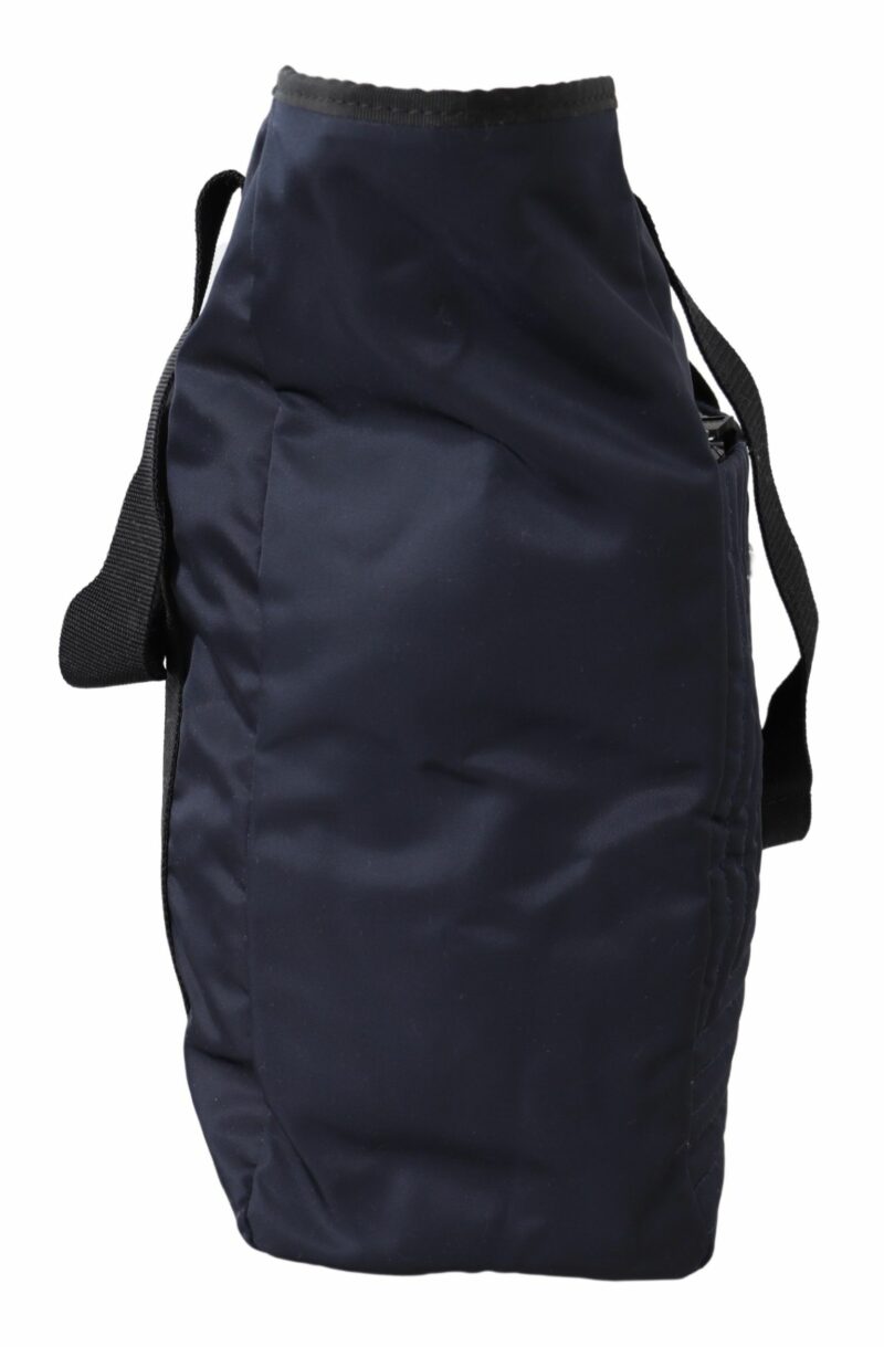 Versace Elegant Blue Nylon Tote Bag - Image 3