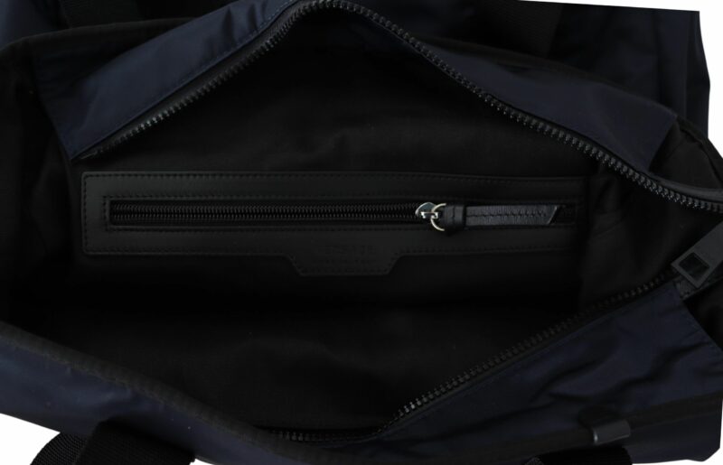 Versace Elegant Blue Nylon Tote Bag - Image 4