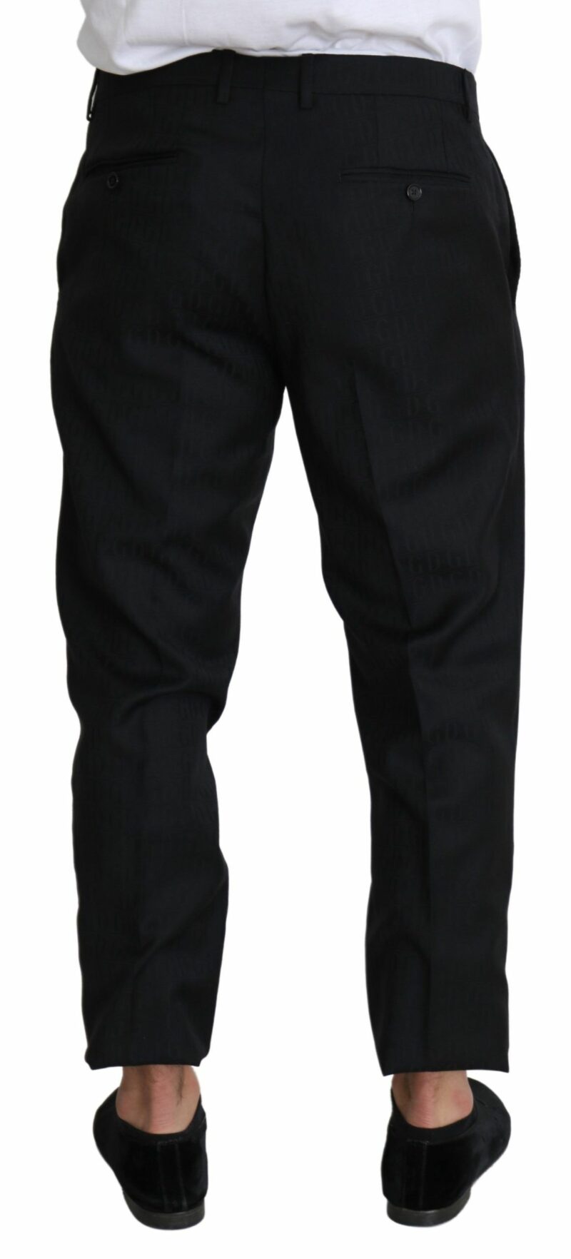 Dolce & Gabbana Elegant Black Virgin Wool Cropped Pants - Image 3