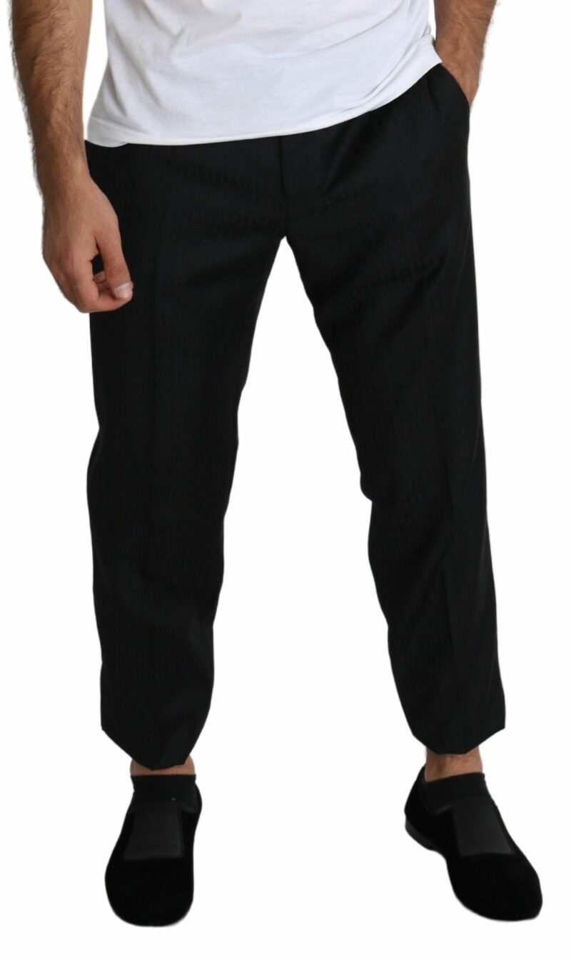 Dolce & Gabbana Elegant Black Virgin Wool Cropped Pants - Image 5