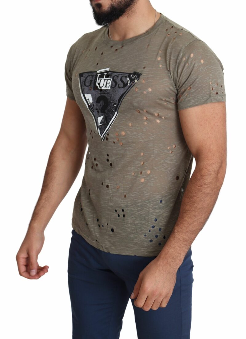 Guess Chic Brown Cotton Stretch T-Shirt - Image 2