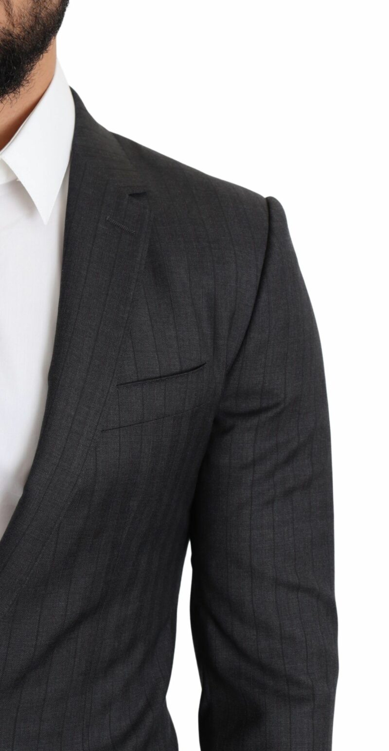 Dolce & Gabbana Elegant Black Virgin Wool Martini Blazer - Image 4