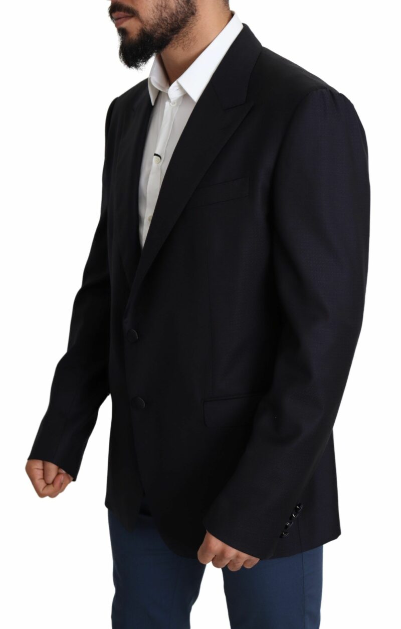 Dolce & Gabbana Elegant Black Virgin Wool Men's Blazer - Image 4