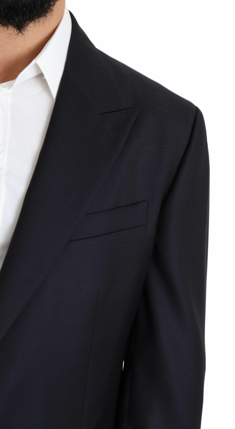 Dolce & Gabbana Elegant Black Virgin Wool Men's Blazer - Image 7