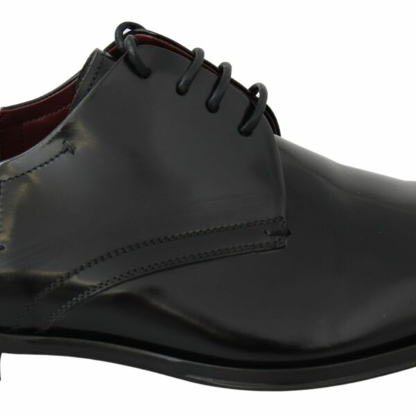 Dolce & Gabbana Elegant Black Leather Derby Shoes