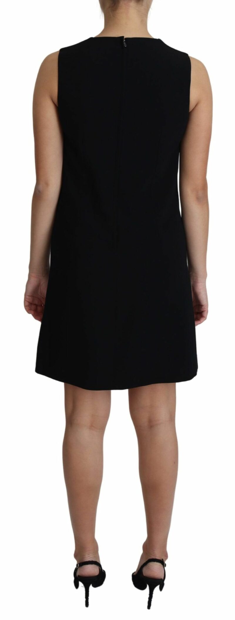 Dolce & Gabbana Elegant Sleeveless Black A-Line Mini Dress - Image 2