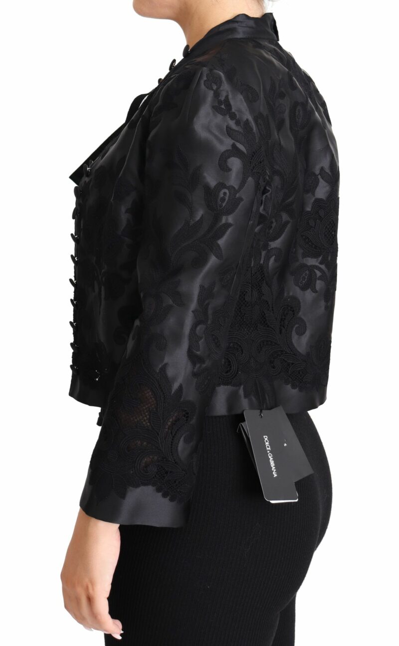 Dolce & Gabbana Embroidered Silk Blend Foliage Jacket - Image 2