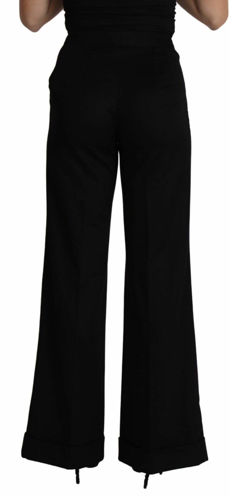 Dolce & Gabbana Elegant Cashmere Wide Leg Trousers - Image 3