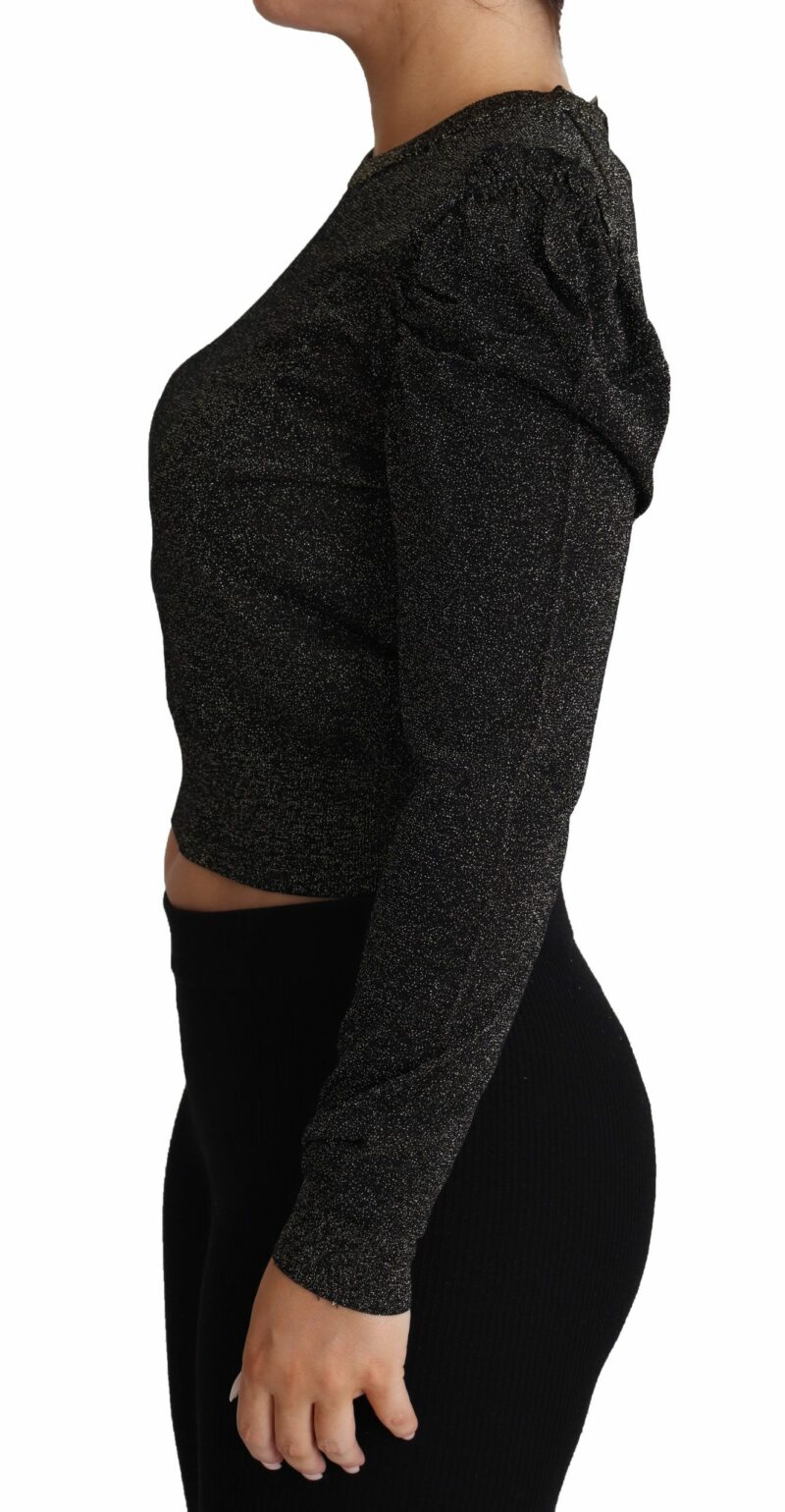 Dolce & Gabbana Elegant Cropped Sweater with Logo Detail - Image 2