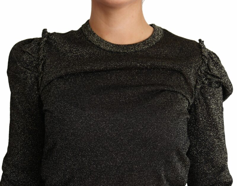 Dolce & Gabbana Elegant Cropped Sweater with Logo Detail - Image 4