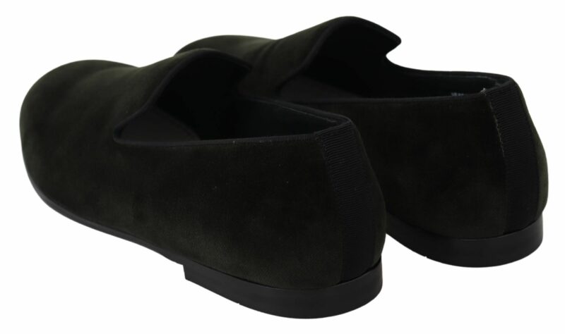 Dolce & Gabbana Elegant Green Velvet Loafers - Image 6
