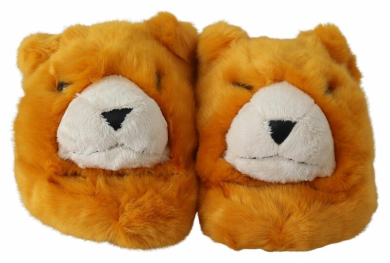 Dolce & Gabbana Sunshine Yellow Lion Slippers - Image 4