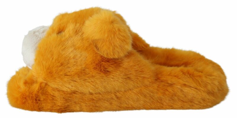 Dolce & Gabbana Sunshine Yellow Lion Slippers - Image 7