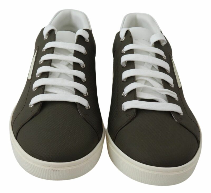 Dolce & Gabbana Sleek White Leather Low Top Sneakers - Image 4