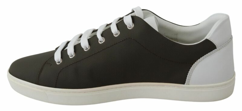 Dolce & Gabbana Sleek White Leather Low Top Sneakers - Image 7