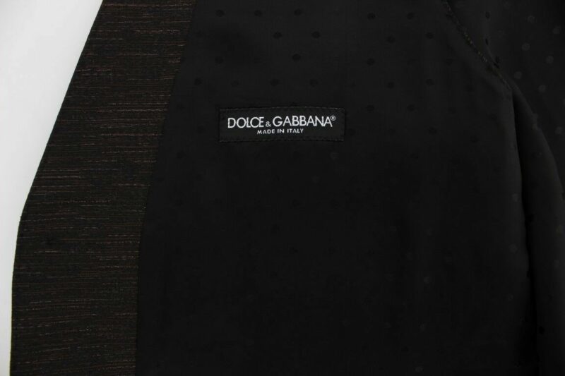 Dolce & Gabbana Elegant Brown Black Wool Blend Dress Vest - Image 5