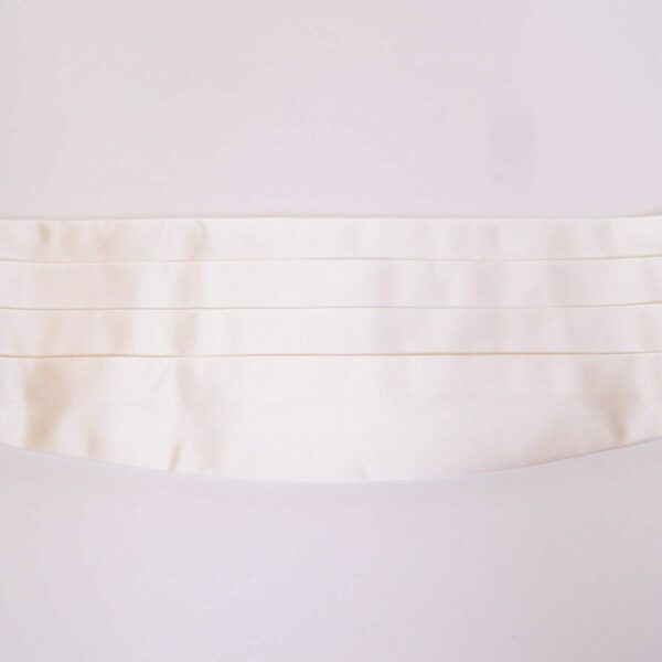 Dolce & Gabbana Elegant White Silk Cummerbund