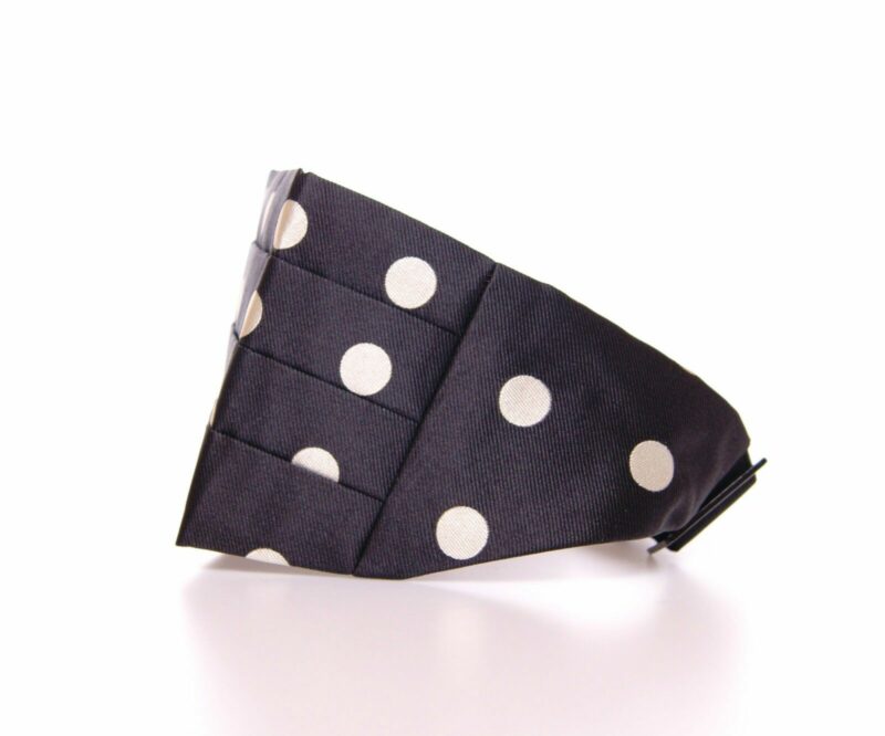 Dolce & Gabbana Elegant Silk Black Polka Dot Cummerbund - Image 2