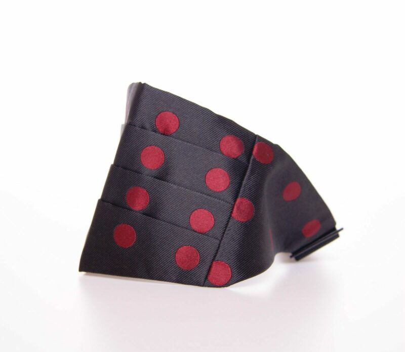 Dolce & Gabbana Exquisite Black Silk Cummerbund with Red Polka Dots - Image 3
