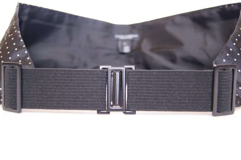 Dolce & Gabbana Elegant Black Silk Polka Dot Cummerbund - Image 3