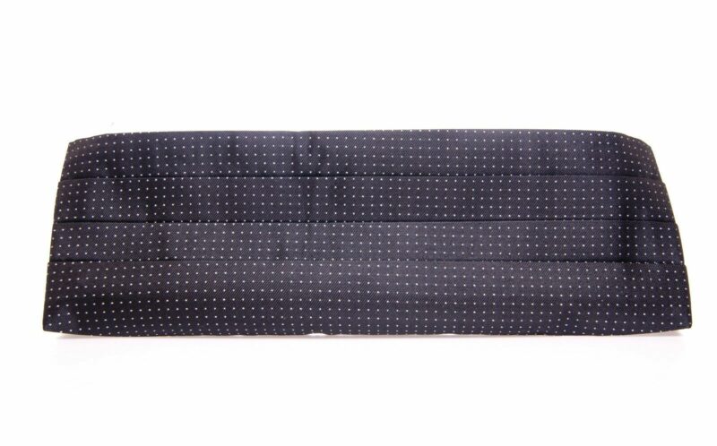 Dolce & Gabbana Elegant Black Silk Cummerbund with Polka Dots - Image 2