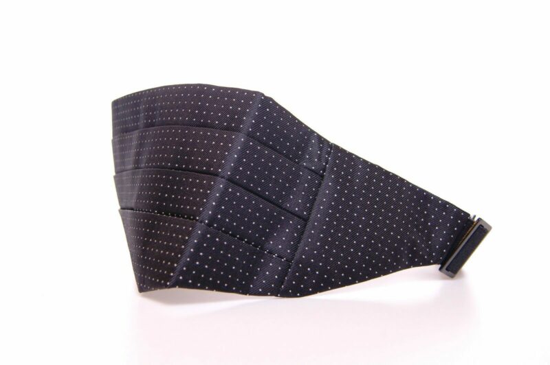 Dolce & Gabbana Elegant Black Silk Cummerbund with Polka Dots - Image 3