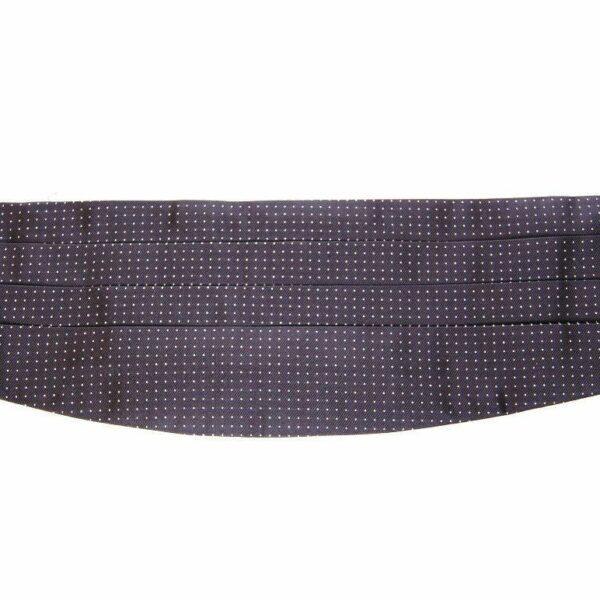 Dolce & Gabbana Elegant Black Silk Cummerbund with Polka Dots