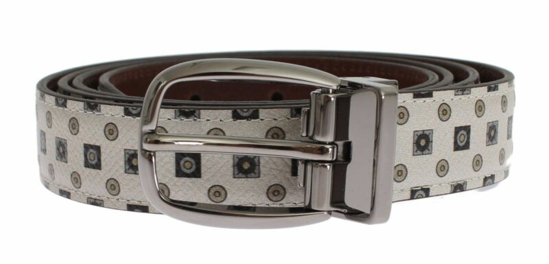Dolce & Gabbana Elegant Baroque Silk Tie & Leather Belt Set - Image 6